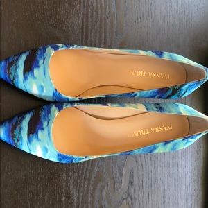Ivanka Trump Multi-Colored Blue Heels